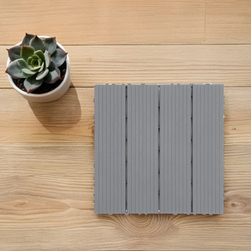 

1pcs Interlocking Patio Tiles Plastic Wood Flooring Outdoor Decking For Garden Balcony Backyard Pool Floor Decking Tiles
