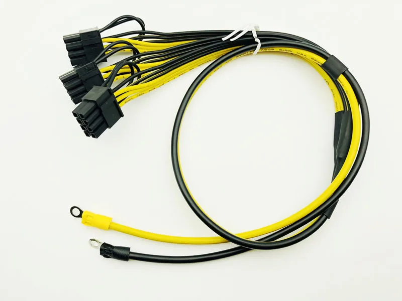 70cm Netzteil kabel 6 2-polige Grafikkarten kabel o Anschluss an 8-poliges Adapter kabel 12awg 18awg Splitter kabel für Miner Mining BTC