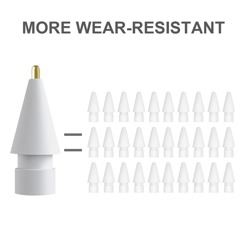 3 Pack Plastic Pencil Tips For Apple Pencil ,3 Styles No Wear Out Fine Point Precise Control Compatible With Apple Pencil Tip