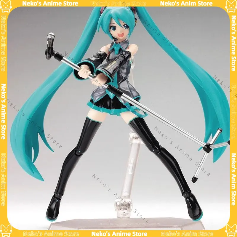 【In Stock】Hatsune Miku Figma #014 Virtual Singer Green Onion Ver. Action Figure Anime Model Desktop Doll Collectibles gift