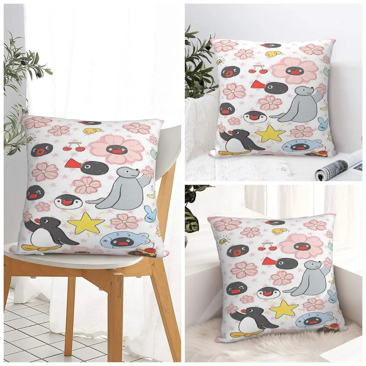 Pin-gu Pillow Case Cute Cushion Cover Square Pattern Pillow Cover Fashion Pillowcases For Wedding Party Home Decor