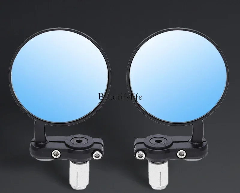 Electric vehicle modified rearview mirror handle sub-mirror accessories small round mirror universal