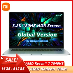 Ноутбук Xiaomi Redmi Book Pro 15 2023 Ryzen R7-7840HS AMD Radeon 780M 15,6-дюймовый 3,2K 120 Гц HDR-экран 16 ГБ DDR5 + 512 ГБ SSD-ноутбук