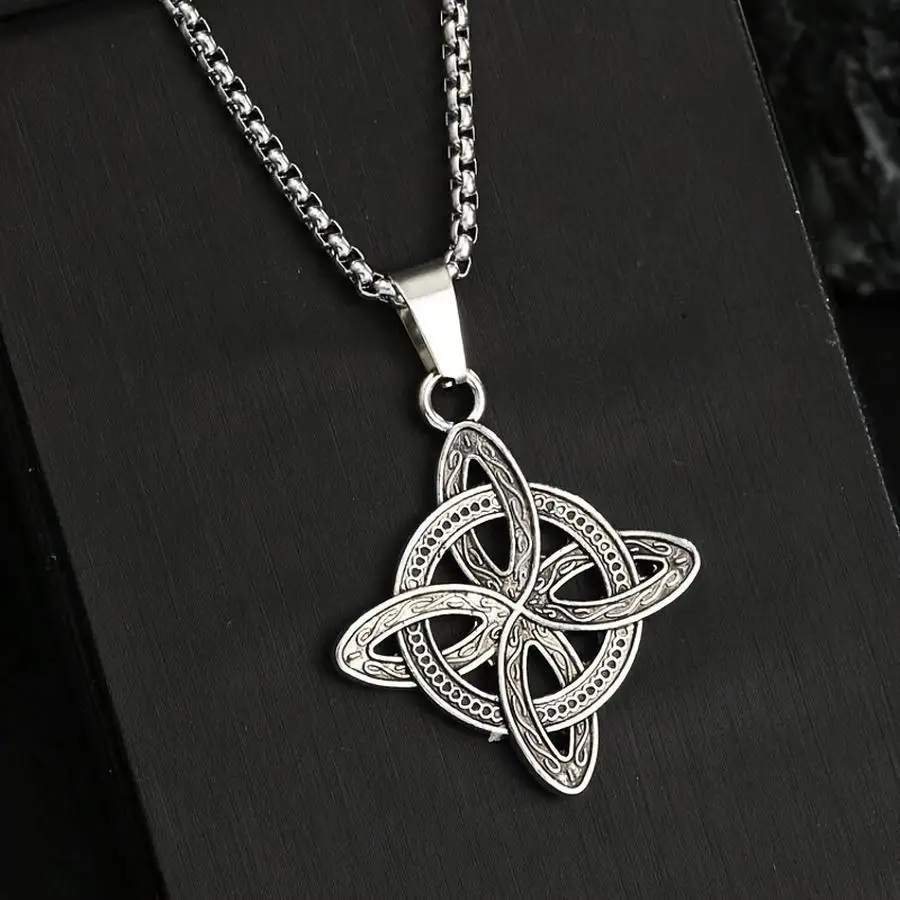 1/5/10/20/50/100pcs Celtic Witch Knot Pendant Necklace, Slavic Protective Charm, Holiday, Party, Outdoor, Birthday, Clothing, Ha
