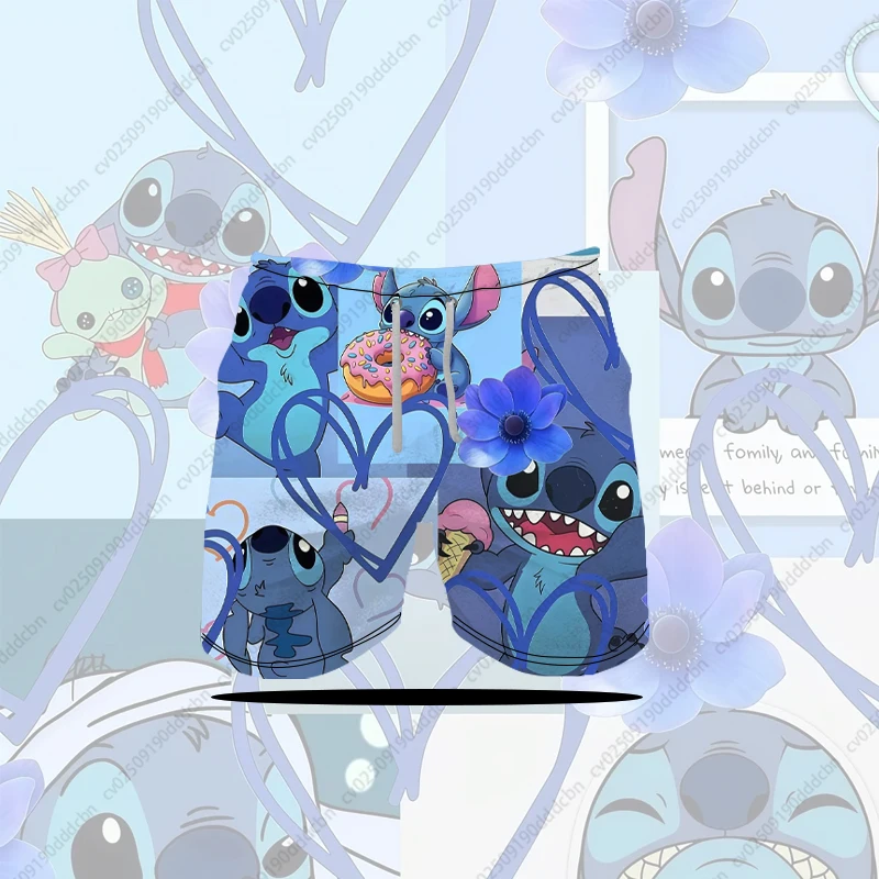

Disney Lilo & Stitch Fun Print Summer Men Swimwear Beach Shorts Fashionable and Breathable Comfortable Quick-dry Beach Shorts