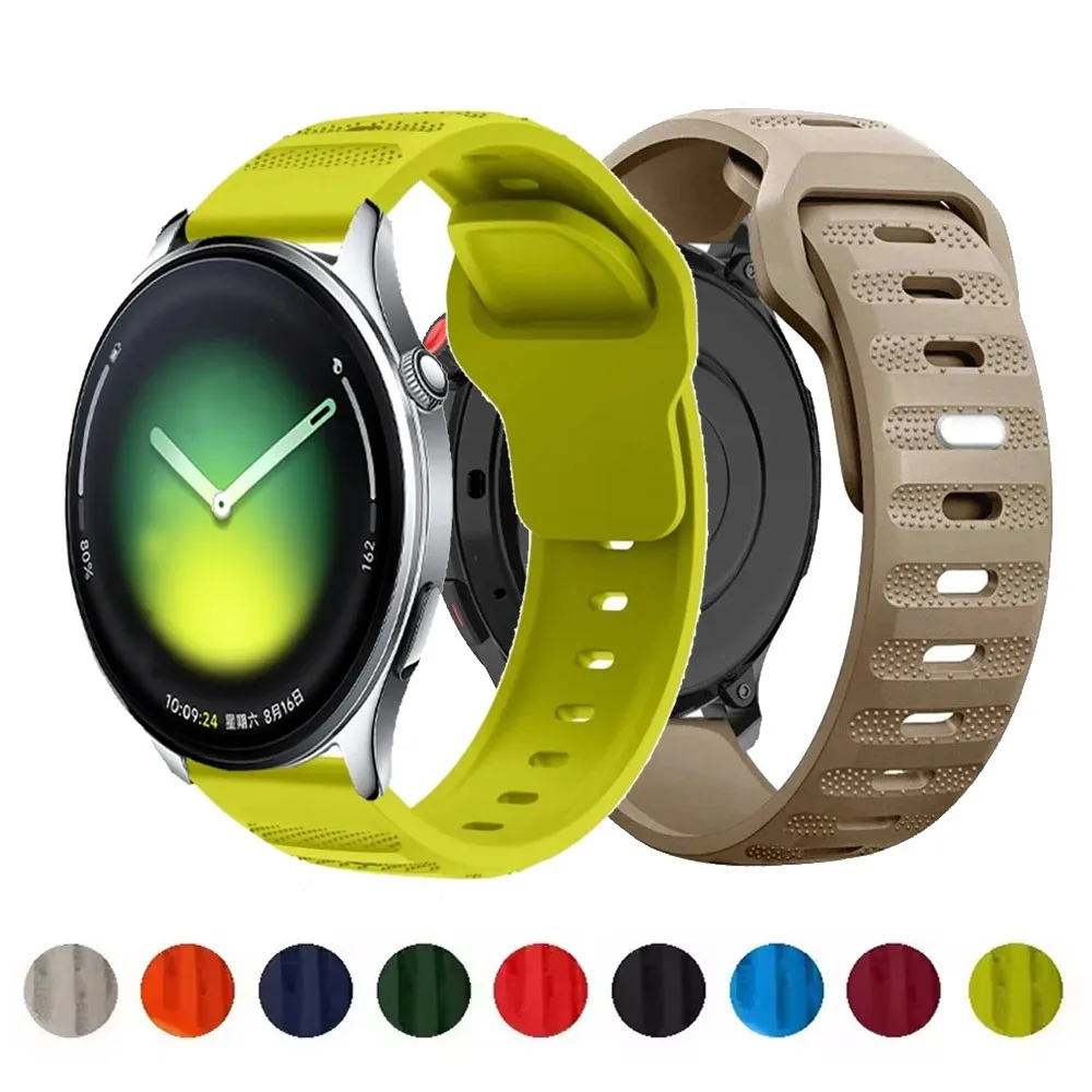 20mm 22mm Silikonarmband für Xiaomi Watch 5/OPPO Watch 4 Pro X X2 S Atmungsaktives Armband für Samsung Galaxy Watch 7 6 5 4 Correa