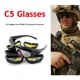 Gafas tácticas polarizadas C5/X7 para airsoft con lentes intercambiables y protección UV