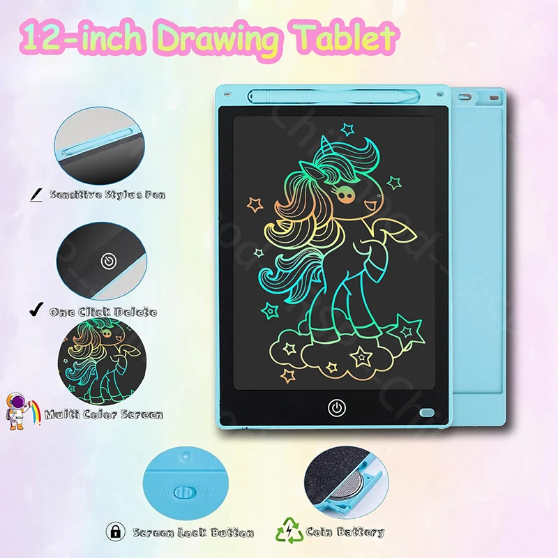 12 inch Tablets Electronic Handwriting Pad Writing Board Drawing Tablet LCD Screen Digital Graphic Toys For Young People Gifts