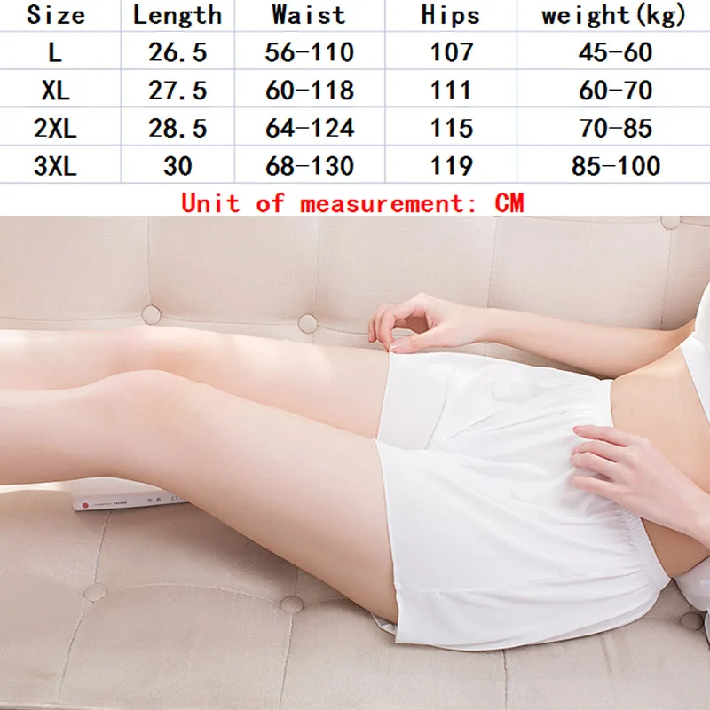 Summer Women Shorts Loose   Short Pants for Girls Ice Silk Women Clothing Casual Solid Safety Pants Home Outdoor Clothes