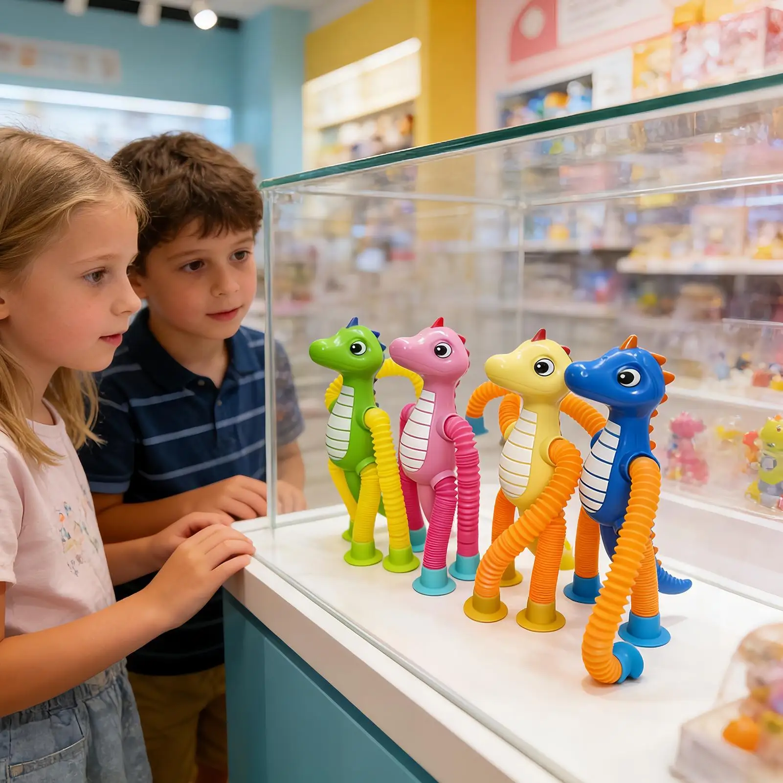 어린이 흡착컵 장난감 팝 튜브 스트레스 해소 텔레스코픽 로봇 장난감 감각 장난감 안티 스트레스 스퀴즈 장난감