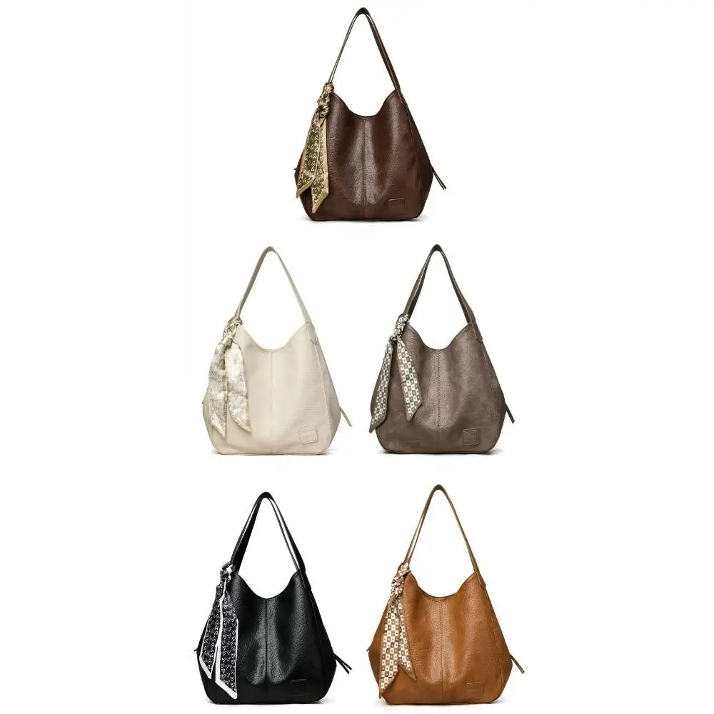 Large Capacity Large Capacity Tote Bag Wide Strap Multi-Compartment Elegant Minimalist Handbag Zipper Pocket Elegant Design