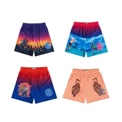 2024  Eric Emanuel EE Basic Mesh Short Classic Floral Printed Gym Shorts Men's Gym Basketball Sports Beach Shorts Men