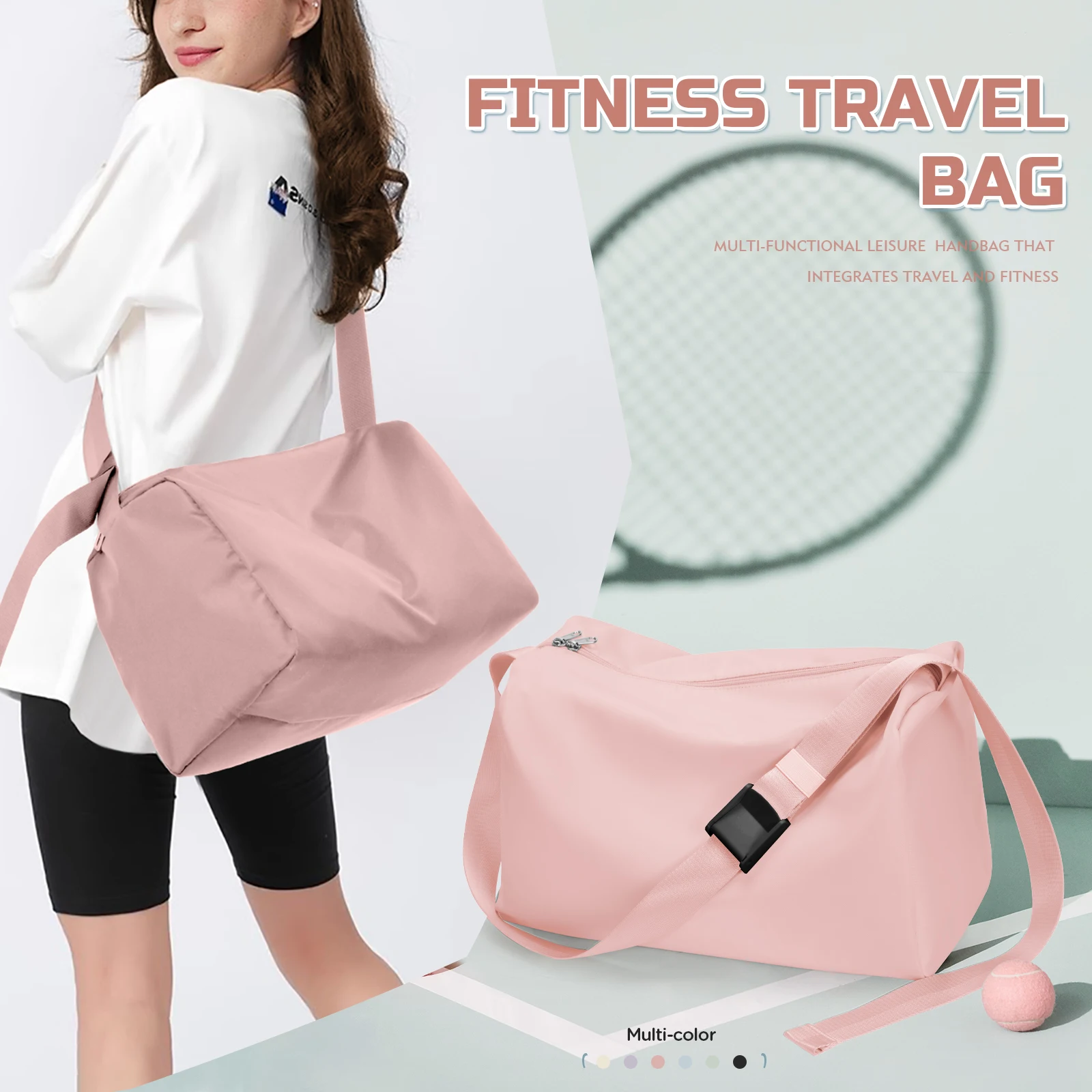 

Women Lightweight Fitness Bag, Messenger Bag Sling Bag Yoga Tennis, Women Gym bag, Fashion Casual Crossbody Bag Travel Bag