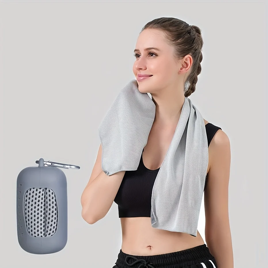 빠른 건조 스포츠 타월 - 캠핑, 하이킹, 요가, 피트니스, 야외 활동, 다용도 타월을 위한 초경량 직사각형 냉각 타월