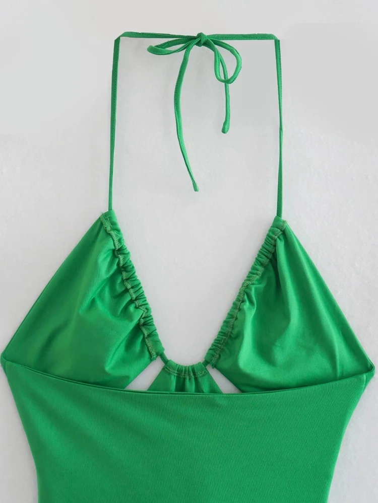 

Sexy Open Design ter Ne Women's Swimsuit ZA2025 Summer New Arrival Street Sle mid Waist ort Pants Suit