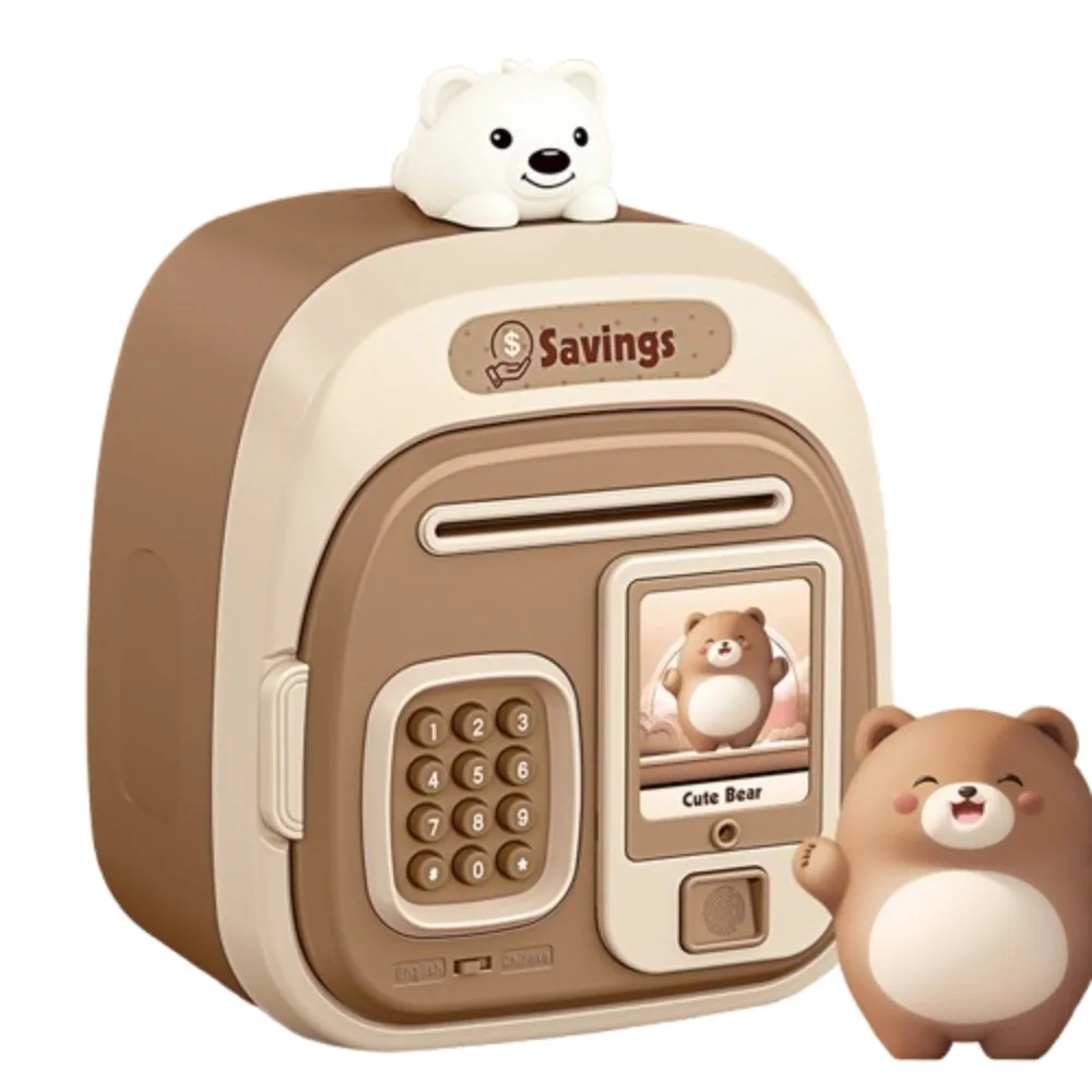 Wachtwoordslot Automatische oprolbare spaarbank Spraakherinnering Opbergdoos Slimme geldkluis Vingerafdruk beschermde kluis