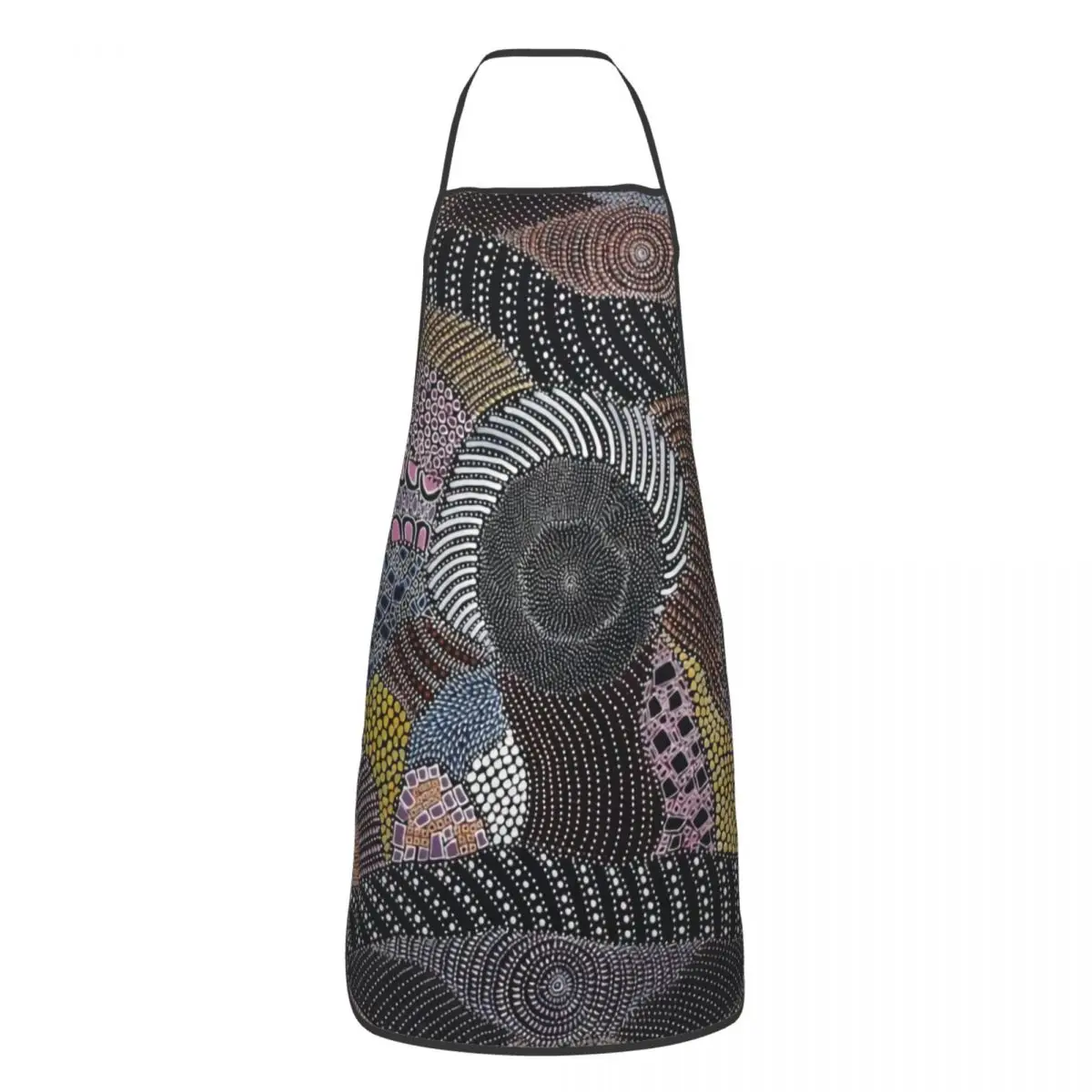 Custom Australian Aboriginal Art Funny Apron for Men Women Adult Unisex Kitchen Chef Bib Tablier Cuisine Cooking Baking Painting