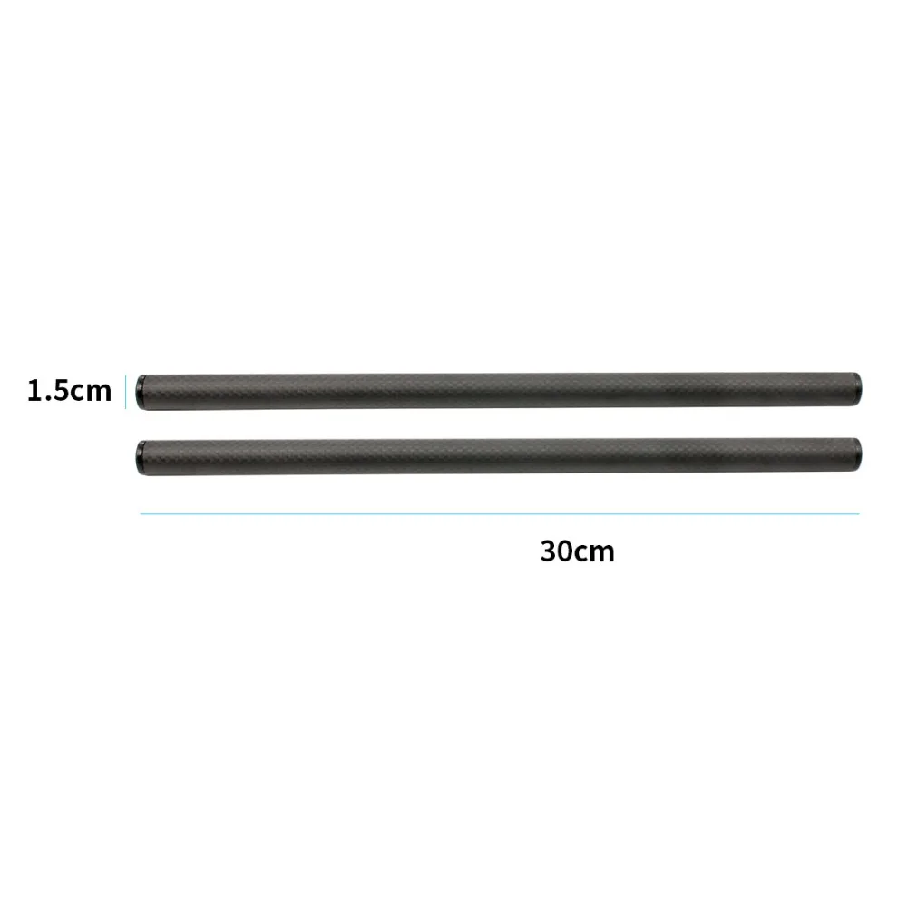 2 Stück 10cm 25cm 30cm 40cm Carbonfaserrohr mit 15mm Teleobjektivhalterung für Rig-Schienen-Klemmsystem Follow Focus SLR-Kameras – Detail 28