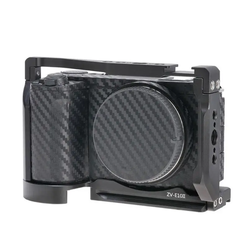R53C Kamera Käfig 1/4 zoll Erweiterung Löcher Box Kalten Schnell Release Expansion Stabilisator für ZV-E10II – Detail 7