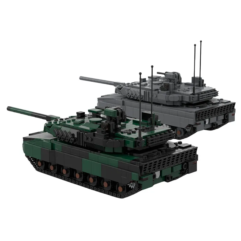 MOC-208666 Militär-Kampfpanzer Leopard 2A8 Baustein-Set Modell-Puzzle Jungen Bausteine US-Kanonenfahrzeug Jungen Spielzeug Geschenk – Detail 7