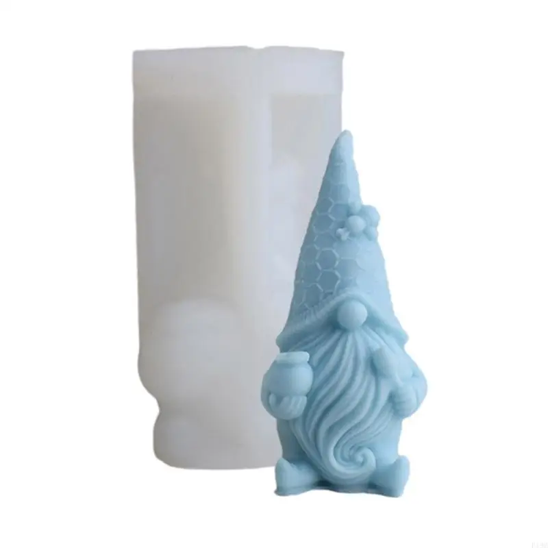 F19B Christmas Dwarf Silicone Mold DIY Plasters Ornament Tool Scented Mold