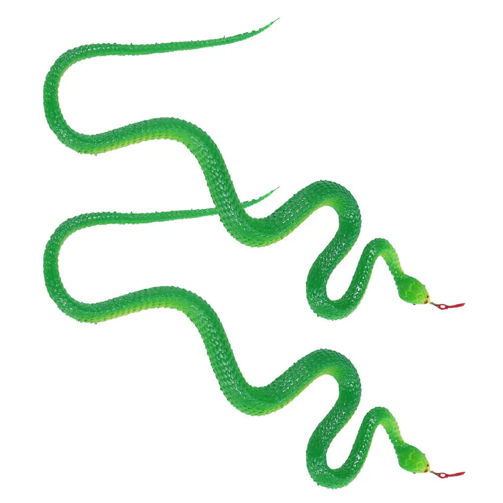 

2Pcs Lifelike Rubber Snake Decoration for Halloween Party Prank Garden Bedroom Playroom Decor Realistic Simulation Snake