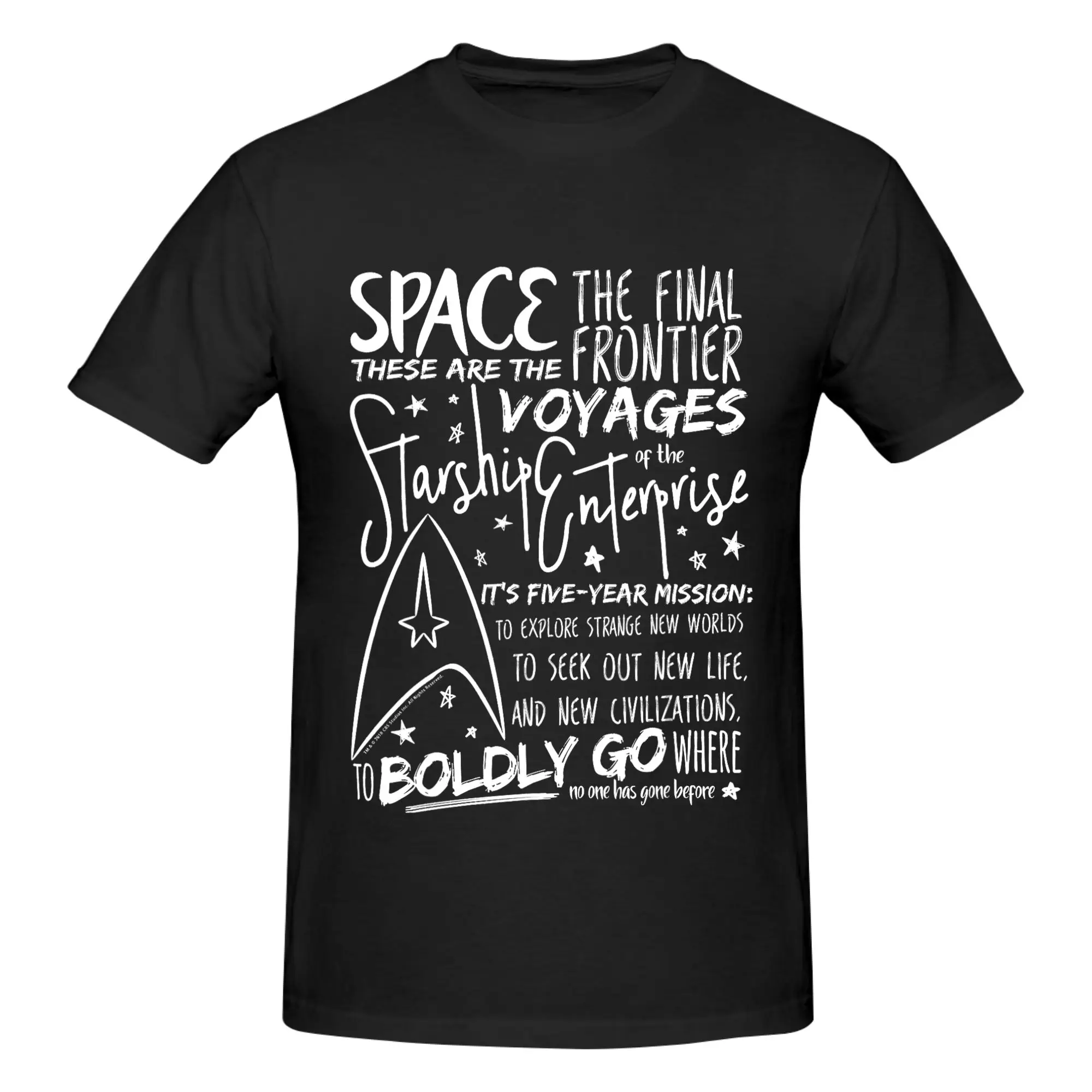 1 Piece Original Novelty Graphic 100% Cotton T-Shirt Star Treks Tops Tees For Men