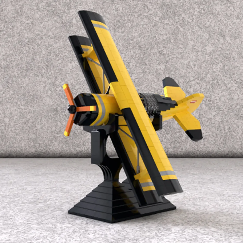 

MOC-137128 Beautiful High Performance Aerobatic Biplane with Stand 1460 Parts