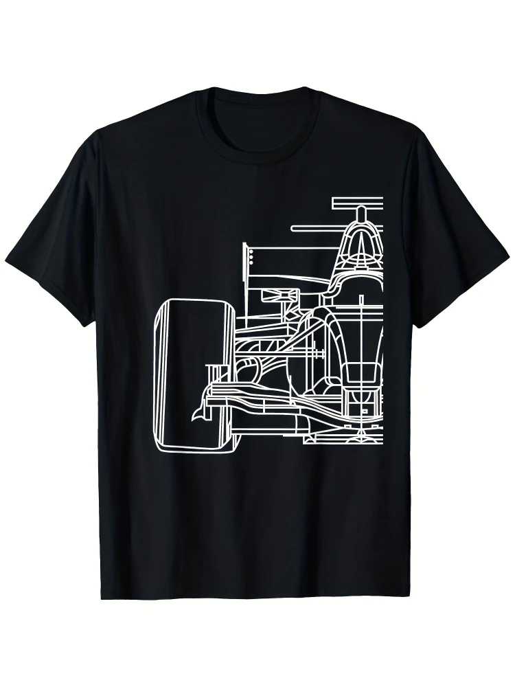 

Formula Racecar Schematic Race Car Driver Formula Racing design-100% cotton O-neck short sleeve men's printed T-shirt.