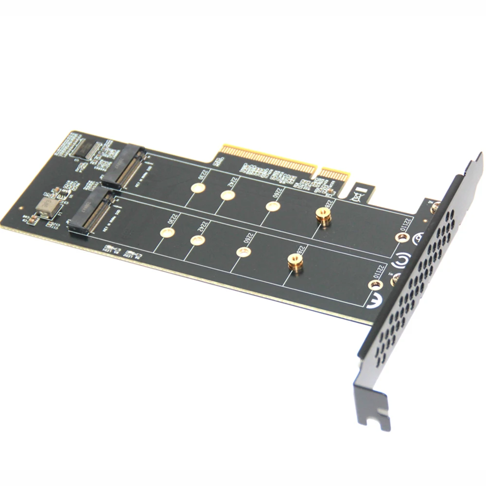 Карта расширения PCle4.0 X8–2xNVME M.2 M.2 SSD GEN4 PCIe 4.0 ПК Материнская плата X1 X4 X8 Карта расширения для 2230 2242 2260 2280
