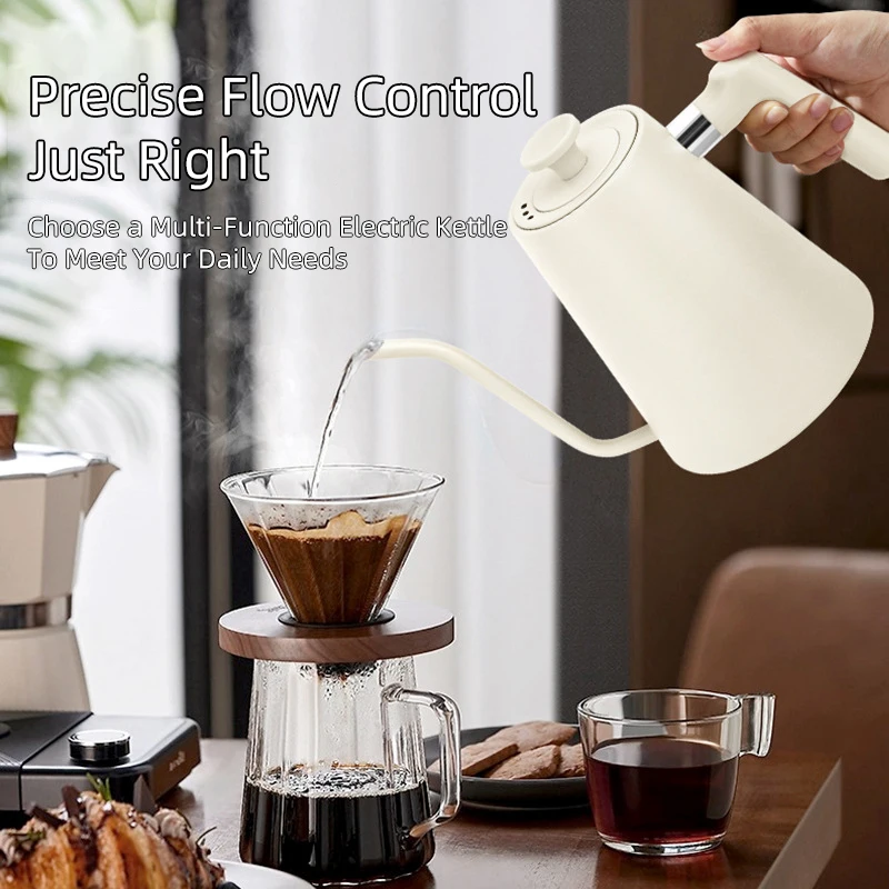 Bouilloire électrique 1000ML, Pot électrique à col de cygne, bouilloire électrique intelligente à température constante, bouilloire versée