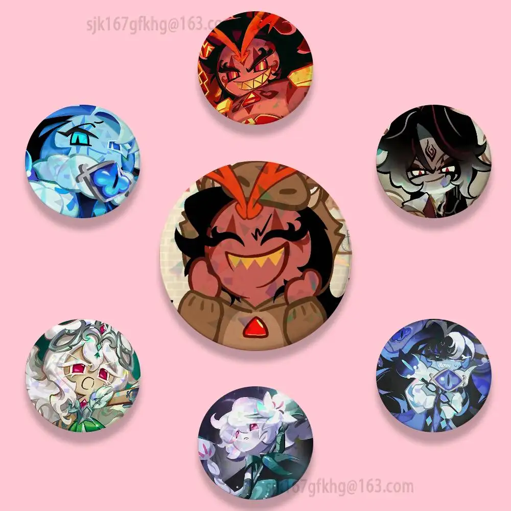 Game C-Cookie Run Round Pins 58mm Cute Cartoon Badge Handmade Brooches for Backpack Accessories Jewelry Gifts