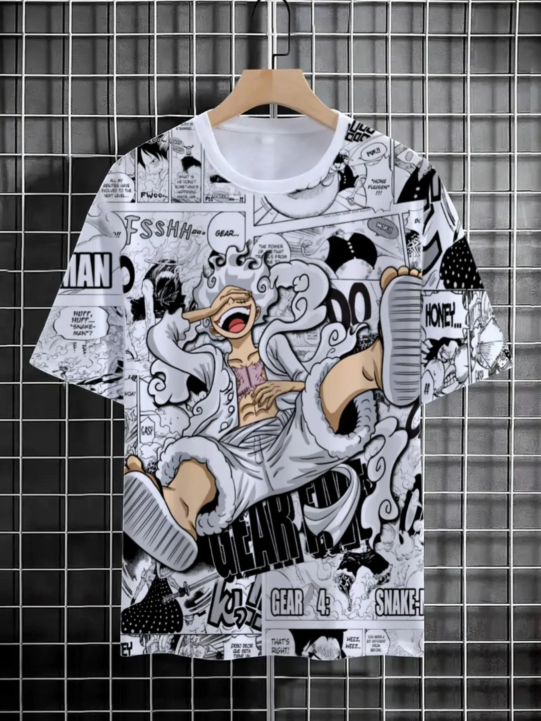 2526 nouveau Bandai Anime une pièce Luffy été Jersey T-shirt surdimensionné 3D adulte et enfants haut multifonctionnel