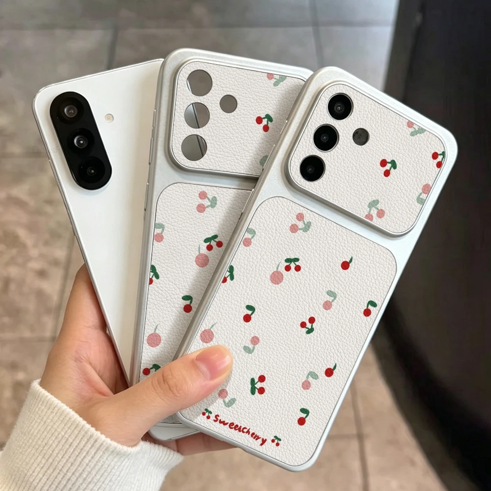 Cherry Pattern Phone Case For Samsung A57 A56 A55 A54 A53 A37 A36 A35 5G A32 A07 S26 S25 Ultra Shockproof Fundas With A Bracket - view 6