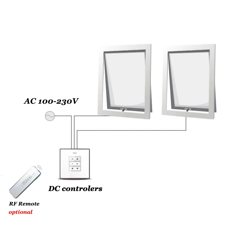 2 Gangs AC to DC24V Operator Controller Transformer Wall Mounted Touch Panel For Home Automation