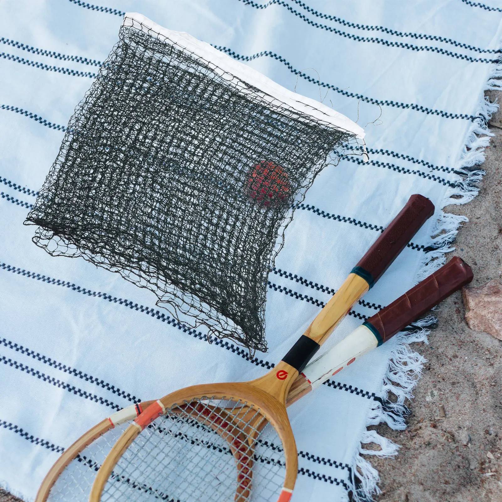 

780x62cm Sun-Resistant Nylon Rope Badminton Net Professional Training Portable Outdoor Net Metal Wire Strengthened for Stadium