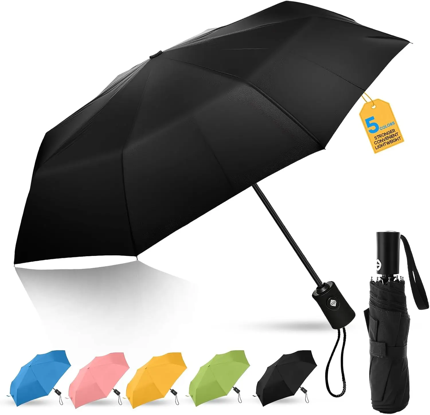 

Compact Umbrella, Folding Travel Umbrella for Rain and Shine Small, Windproof Automatic Open/Close, Portable Umbrellas