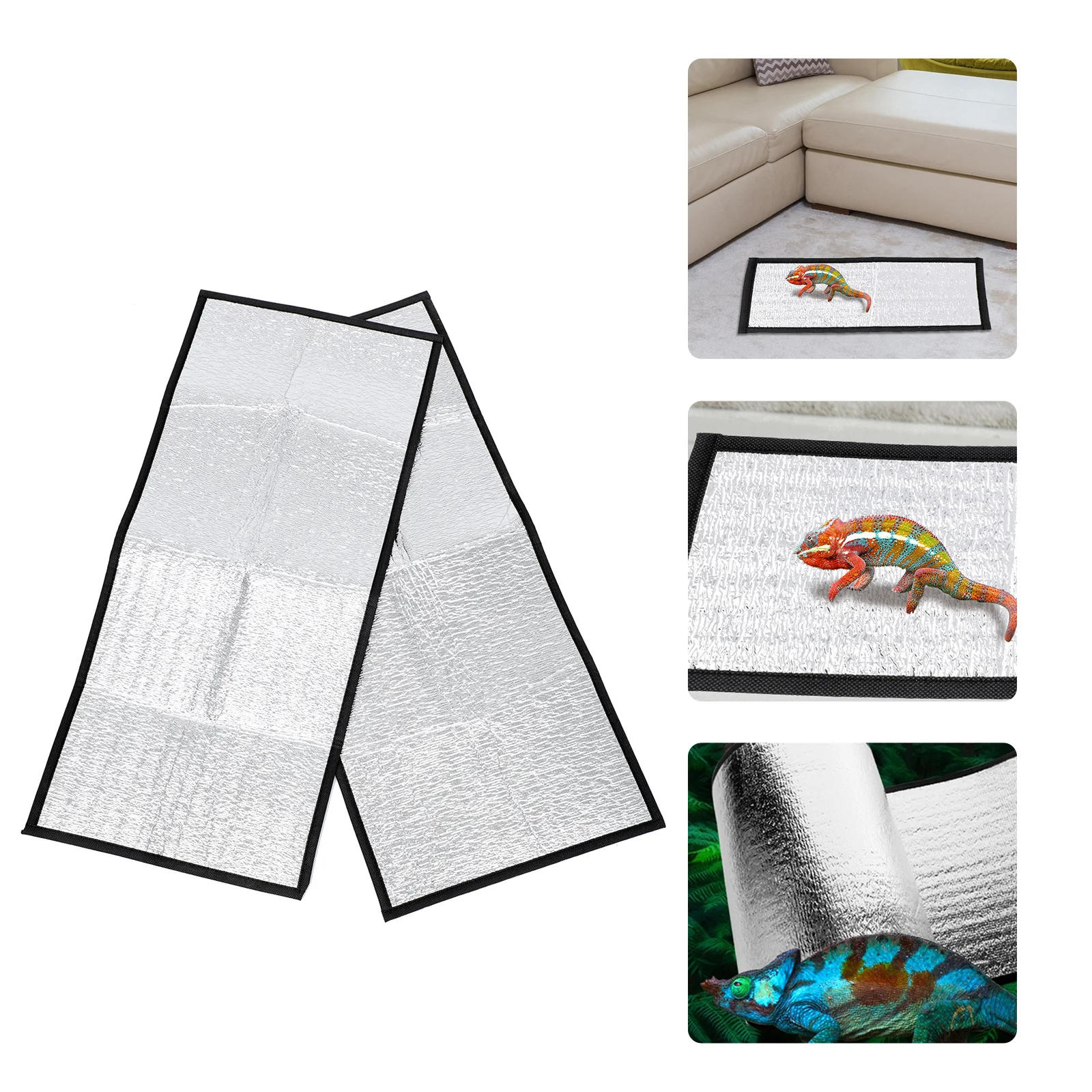 

2Pcs Reptile Box Heating Pad Reflective Film Insulation Mat for Snake Lizard Turtle Pet Warm Mat Reptile Reflective Film