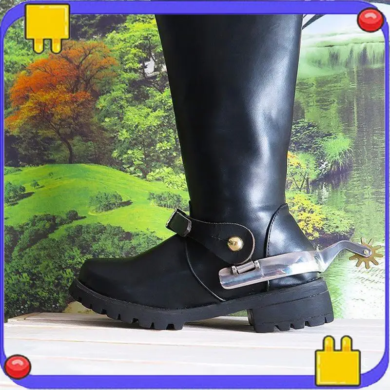 

Riding Boots Spurs Anti-Rust Western Horse Spurs Stainless Steel With Turnable Gear Equipment Equestrian Equipment