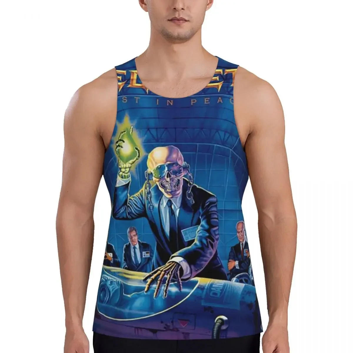 Quick Dry Megadeths Heavy Metal Band Gym Tank Muscle Sleeveless Shirt Bodybuilding Breathable Vest