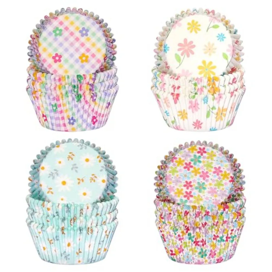 Standard Cupcake Liners 400 Count Paper Baking Cups Spring Disposable Cupcake Wrappers for Wedding and Party Baking Supplies
