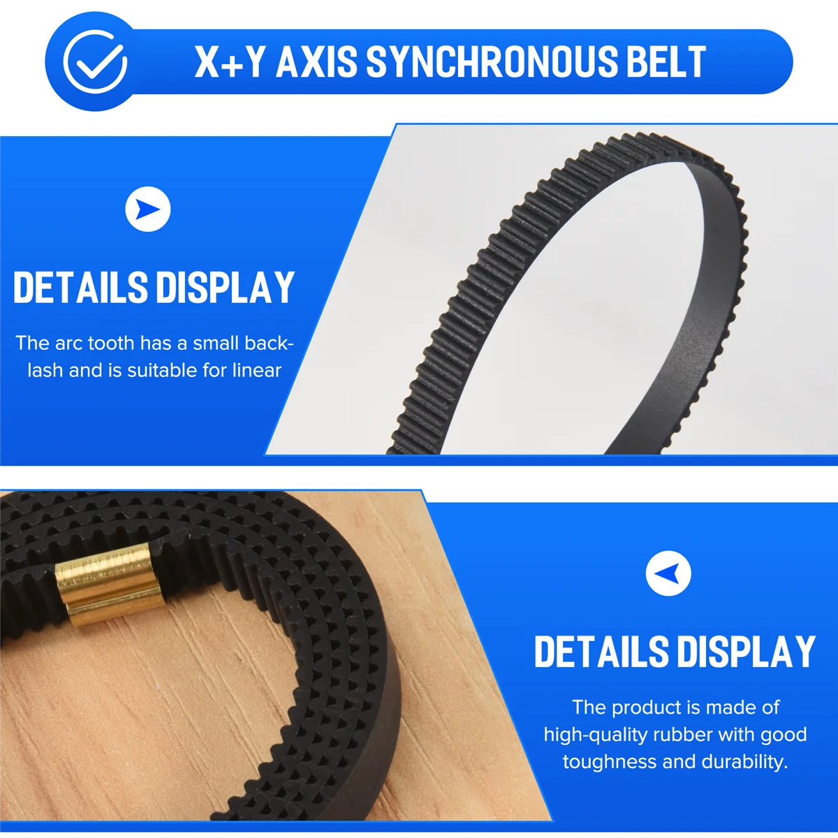 L68AX+Y Axis Synchronous Belt Gt2-6Mm X 765Mm+Y 720Mm Closed-Loop Timing Belt Terminal For Creatity Ender 3 3D Printer Parts