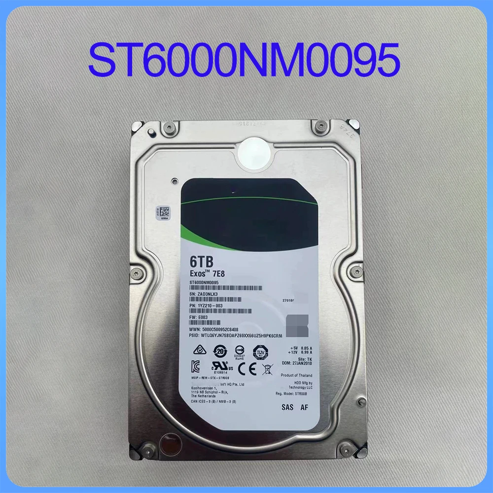 For Seagate 6T ST6000NM0095 7.2K 256M 12Gb server hard disk SAS interface