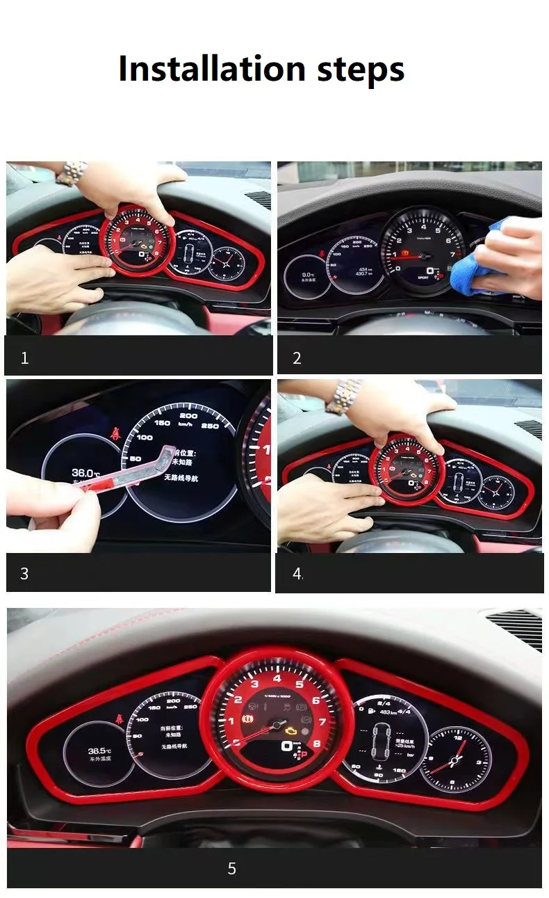 

3 шт. накладок на панель приборов автомобиля в стиле карбон для Porsche Cayenne Panamera 2018-2023, аксессуары для интерьера