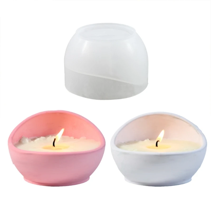 Multipurpose Half Round Bowl Sturdy Silicone Mold for Candle Holders and Planters Portable Craft Supplies Tool