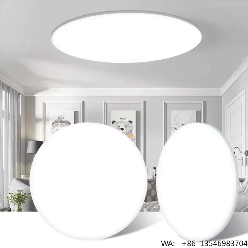 Indoor China Plastic Round Shape Morden Frameless Design Ultra-thin Led Ceiling Light Fixture for Bedroom Lamp