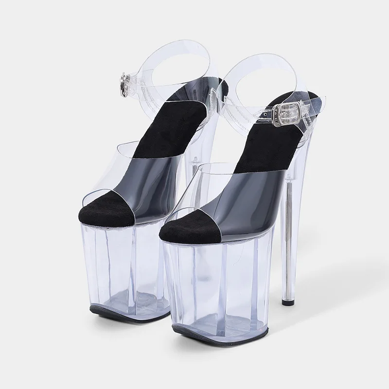 

LAIJIANJINXIA New 20CM/8inches Pvc Upper Modern Sexy Nightclub Pole Dance Shoes High Heel Platform Women's Sandals HSAB202404