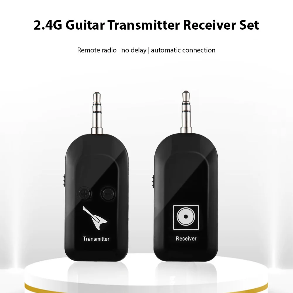 

Беспроводная гитарная система, перезаряжаемый гитарный передатчик 2,4G, приемник в реальном времени с адаптером 6,35 мм, аксессуары для инструментов