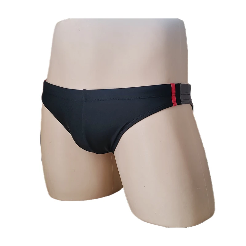 BOYTHOR  Men's Swimming Briefs Patchwork Color Contrast Craft Lace-up Beach Swimming Briefs