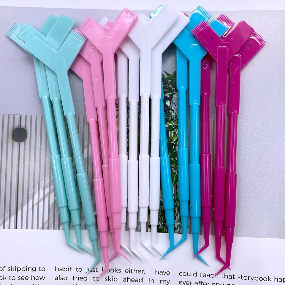 10/20/30 piezas de peine reutilizable para permanente de pestañas forma Y, herramienta para extensiones, levantador de pestañas, aplicador 6